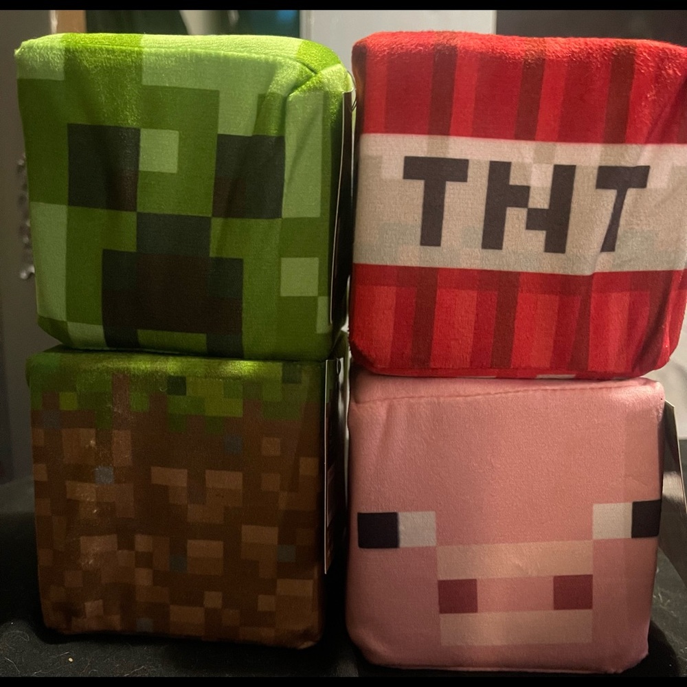 Minecraft Plush Cubes-Set of 4